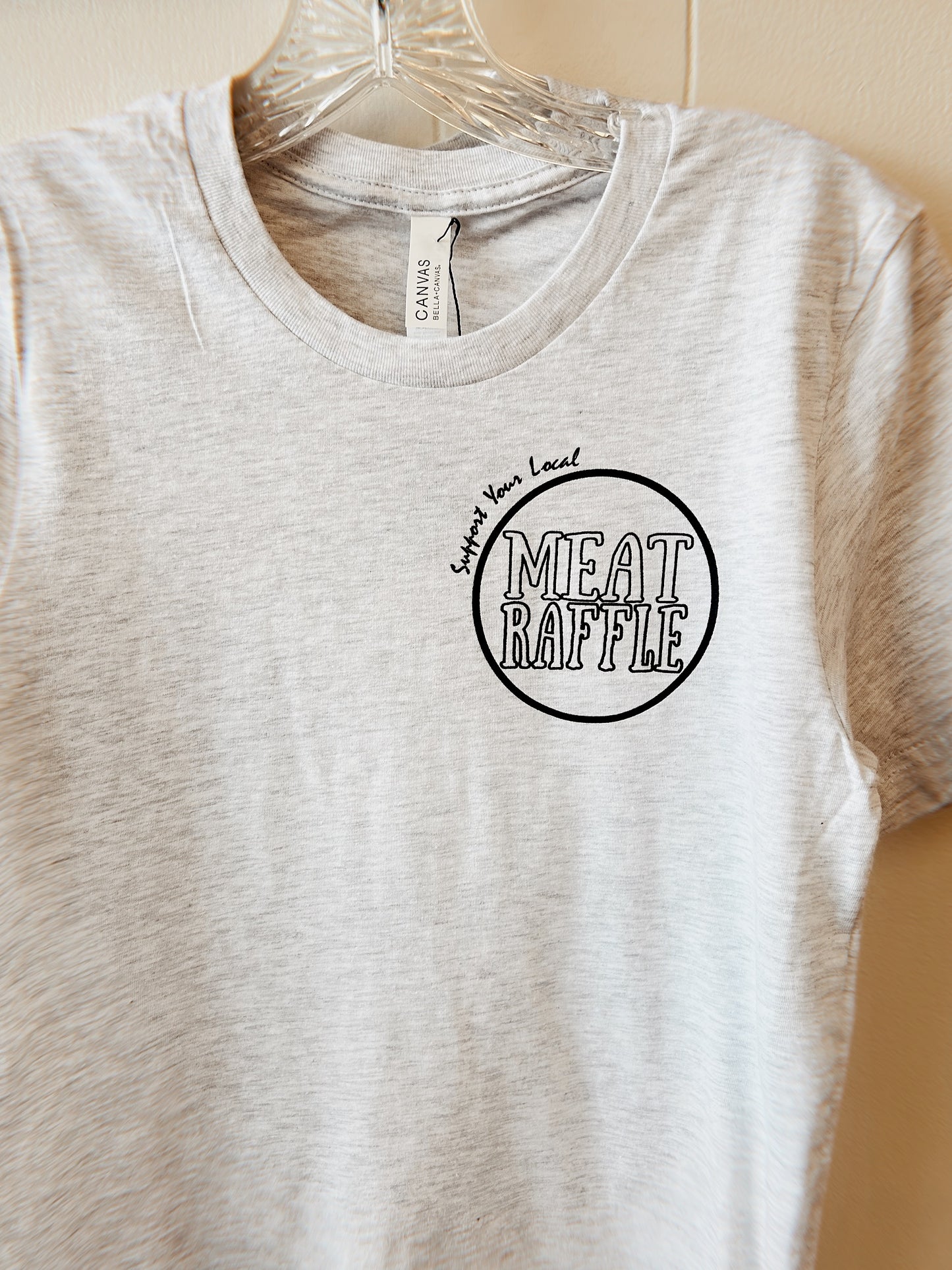 MEAT RAFFLE TEE- left chest