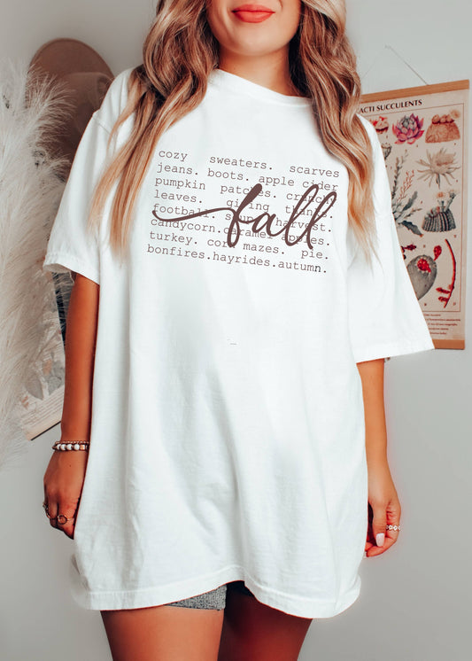 Fall Words Tee