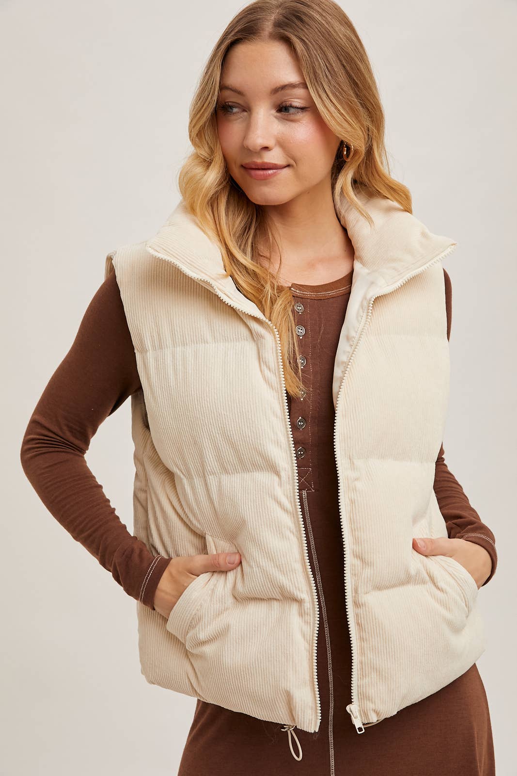 CORDUROY PUFFER VEST