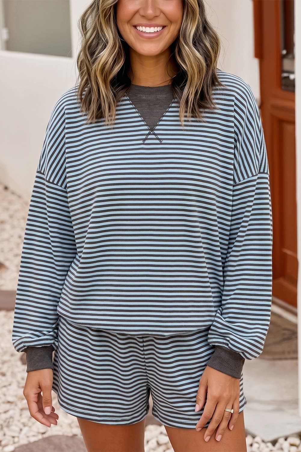 Striped Short Set