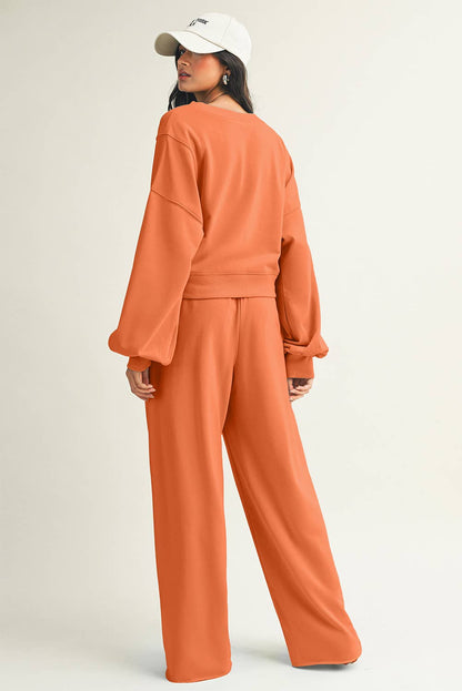 Wide Leg Pants Set