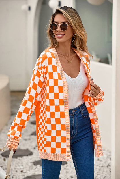 Checkered  Cardigan