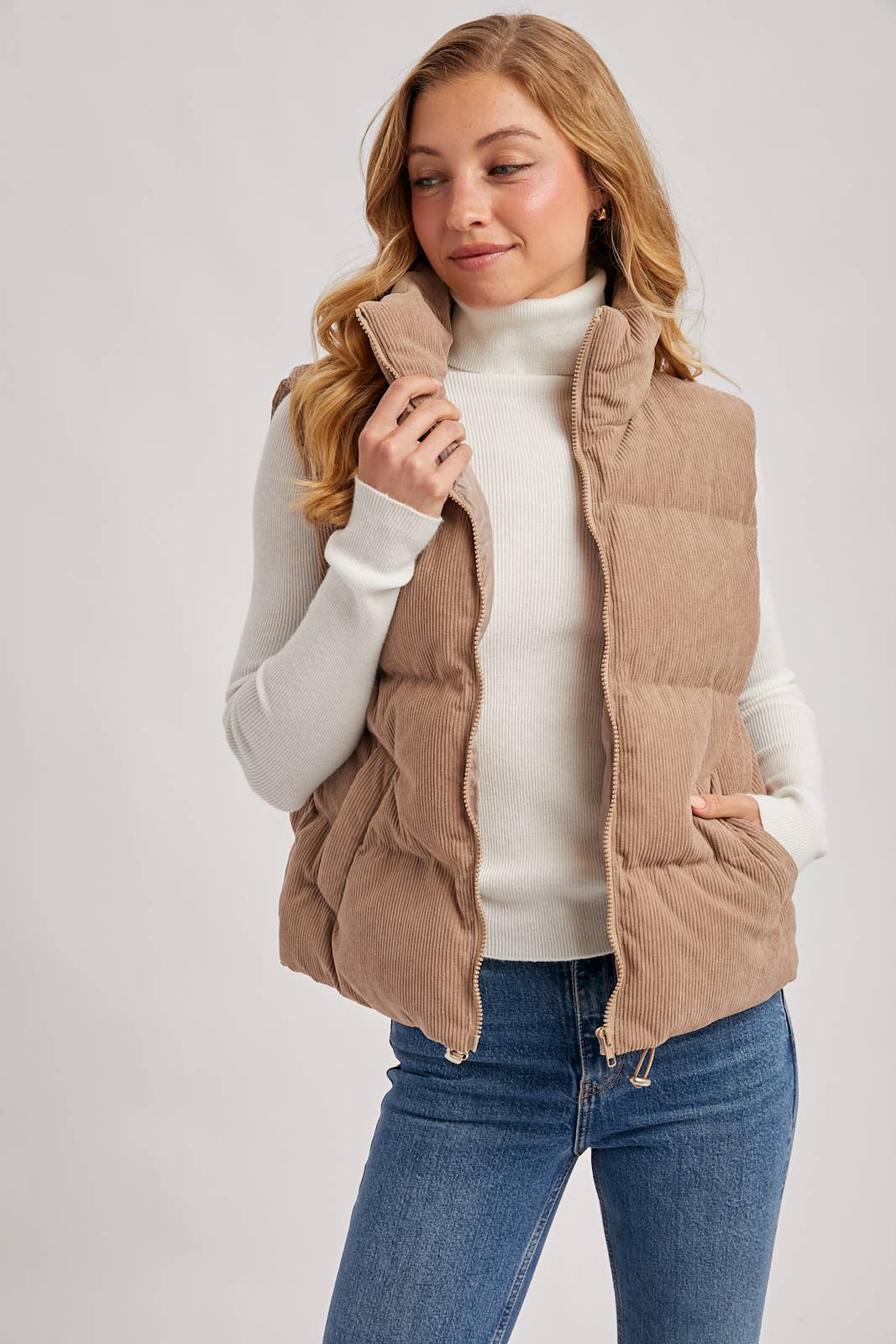 CORDUROY PUFFER VEST