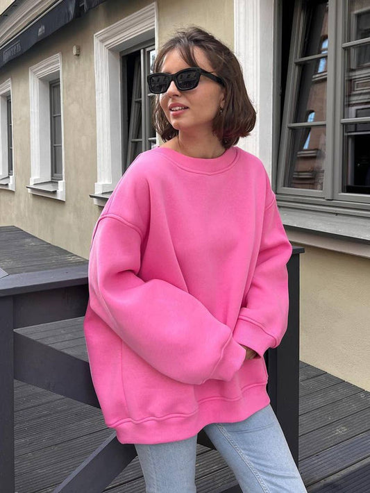 Fleece Oversized Crewneck Sweatshirt