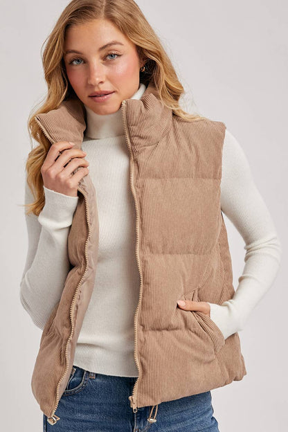 CORDUROY PUFFER VEST