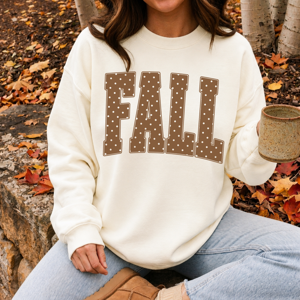 Fall Polka Dot Crewneck