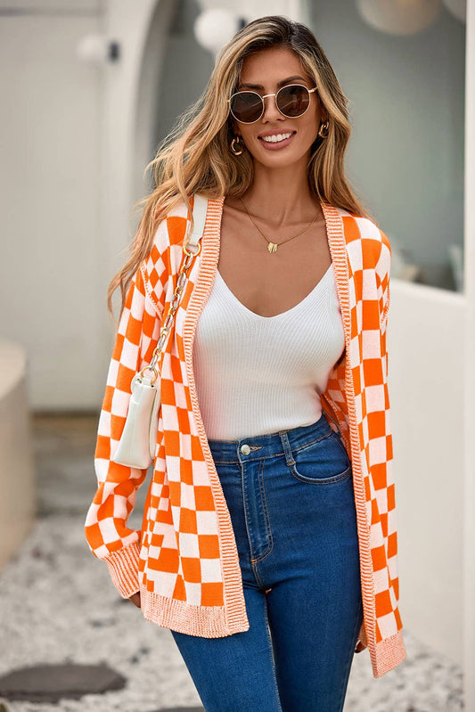 Checkered  Cardigan