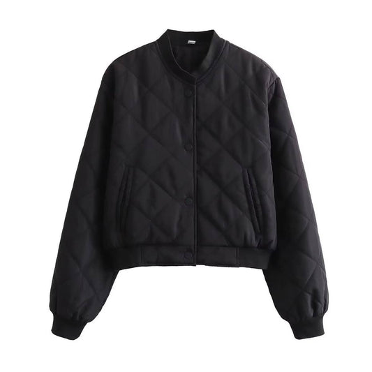Short Puffer Bomber Jacket