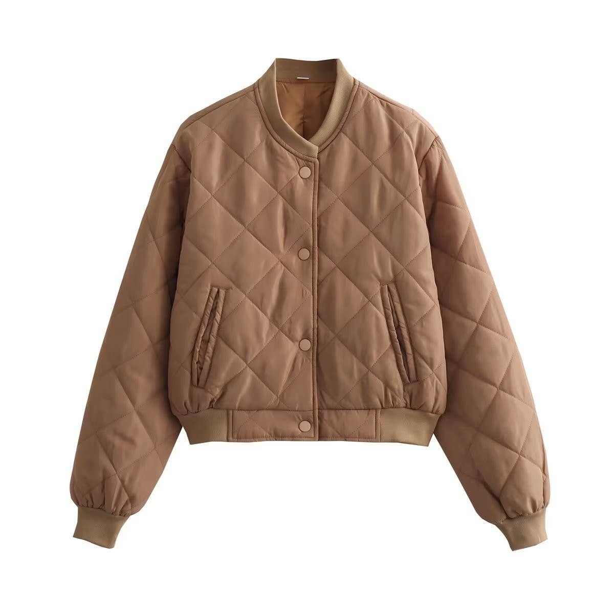 Short Puffer Bomber Jacket