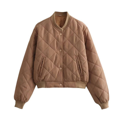 Short Puffer Bomber Jacket